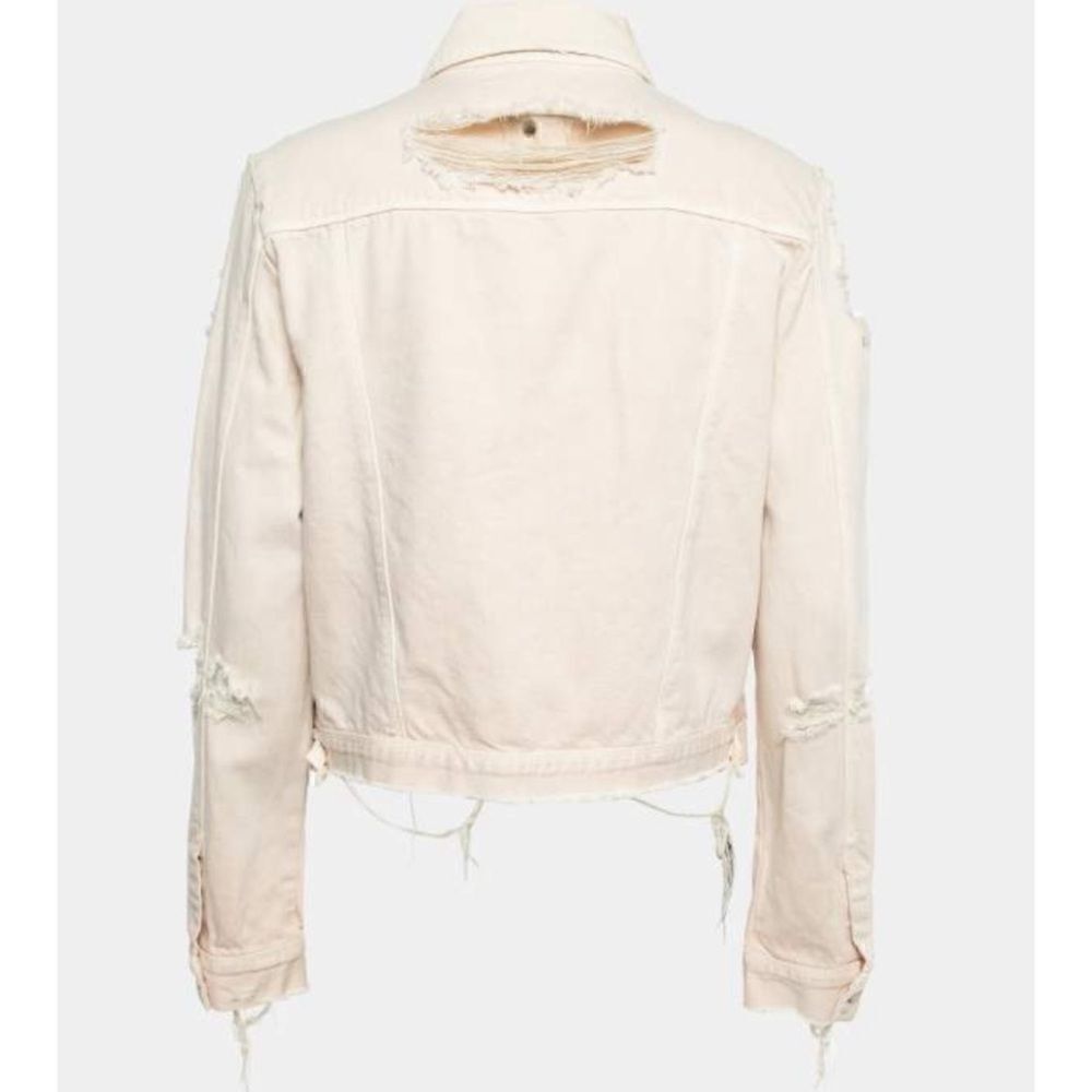 J Brand Cream Distressed & Ripped
Denim Buttoned Jacket M - Picture 4 of 13